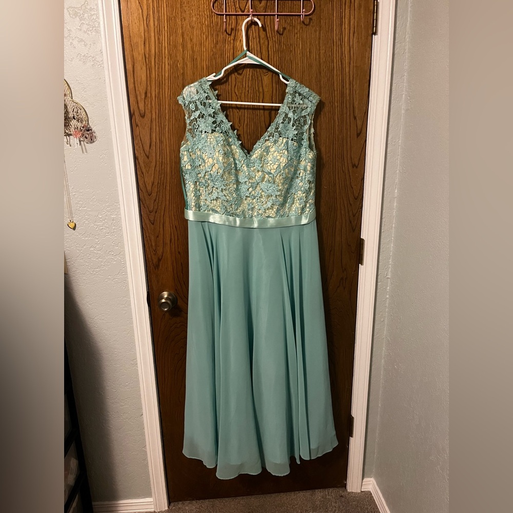Seafoam green prom dress petite size 16